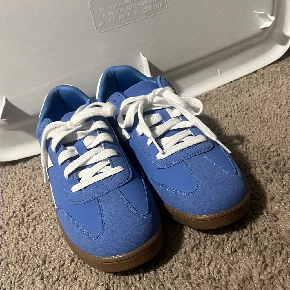 Blue and White Sneakers - Picture 2 of 3